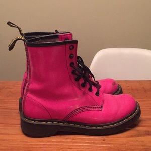 Dr. Martens Hot Pink Patent Leather Boots Sz 7